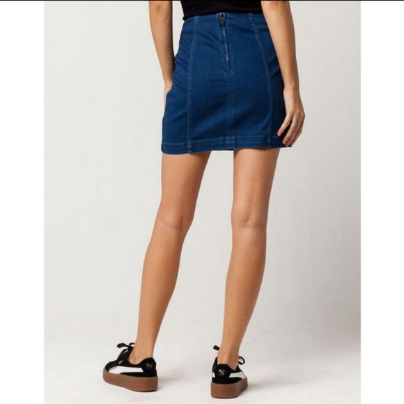 Free People Modern Femme Stretch Denim Mini Skirt - Picture 4 of 7